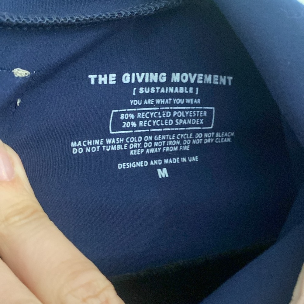The Giving Movement Long Sleeve Navy Blue Softskin Bodysuit Size Medium — image 5 of 8